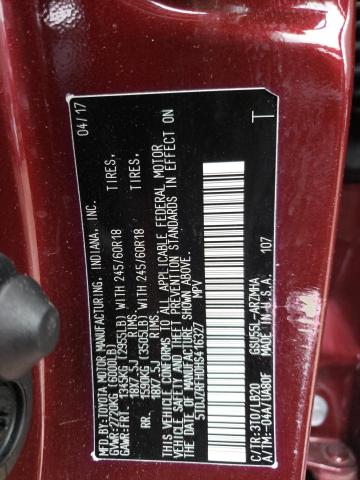 Photo 10 from auction – 2017 TOYOTA HIGHLANDER with VIN 5TDJZRFH0HS416327