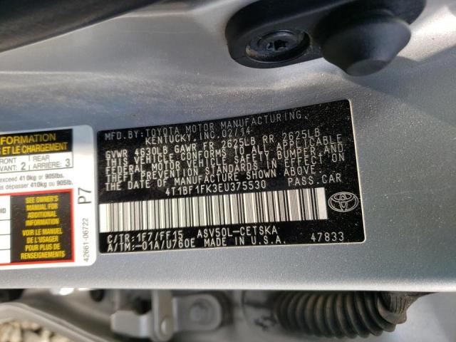 Photo 10 from auction – 2014 TOYOTA CAMRY L with VIN 4T1BF1FK3EU375530