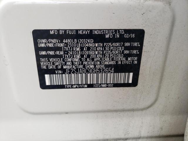 Photo 10 from auction – 2016 SUBARU FORESTER 2 with VIN JF2SJABC9GH532654