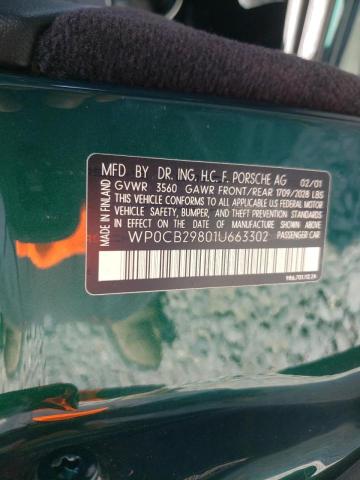 Photo 10 from auction – 2001 PORSCHE BOXSTER S with VIN WP0CB29801U663302
