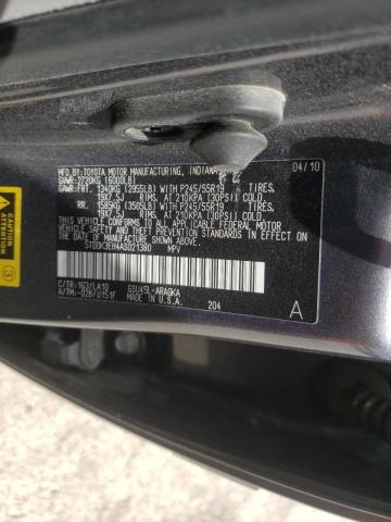 Photo 10 from auction – 2010 TOYOTA HIGHLANDER with VIN 5TDDK3EH4AS021380