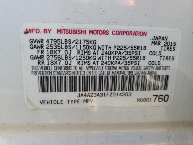 Photo 10 from auction – 2015 MITSUBISHI OUTLANDER with VIN JA4AZ3A31FZ014203