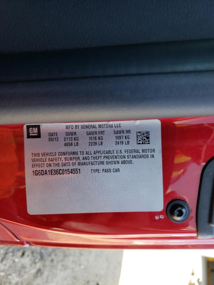 Photo 10 from auction – 2012 CADILLAC CTS with VIN 1G6DA1E36C0154551