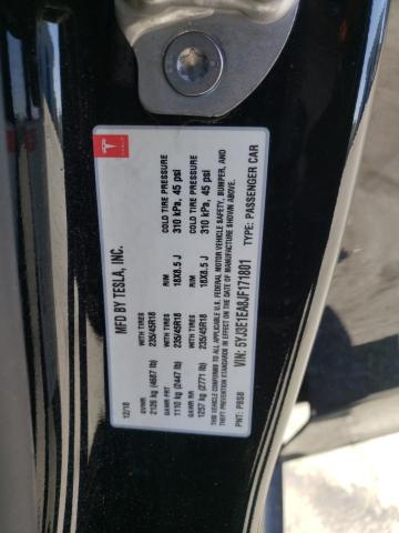 Photo 10 from auction – 2018 TESLA MODEL 3 with VIN 5YJ3E1EA8JF171801