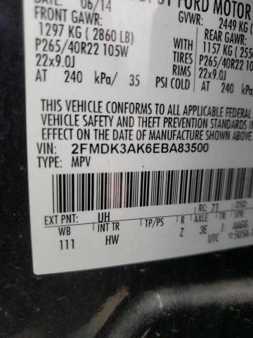Photo 10 from auction – 2014 FORD EDGE SPORT with VIN 2FMDK3AK6EBA83500