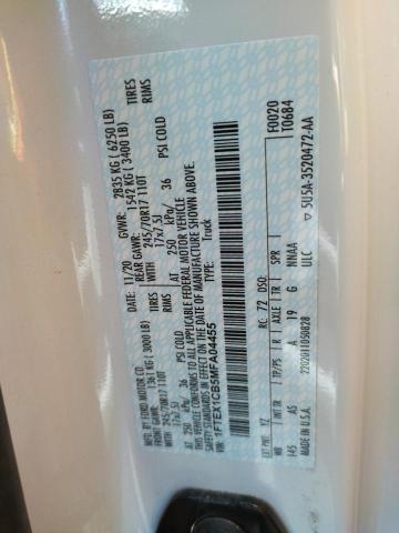 Photo 10 from auction – 2021 FORD F150 SUPER with VIN 1FTEX1CB5MFA04455