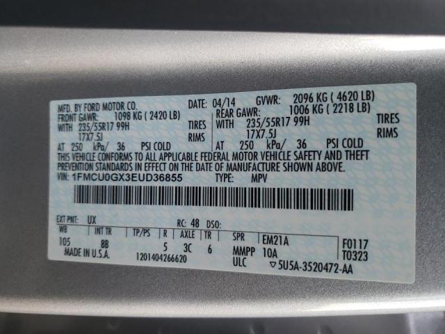 Photo 10 from auction – 2014 FORD ESCAPE SE with VIN 1FMCU0GX3EUD36855