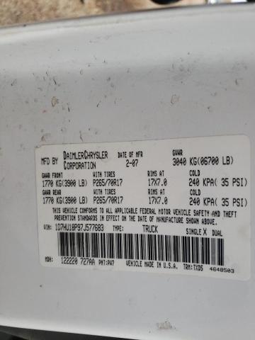 Photo 10 from auction – 2007 DODGE RAM 1500 S with VIN 1D7HU18P97J577683