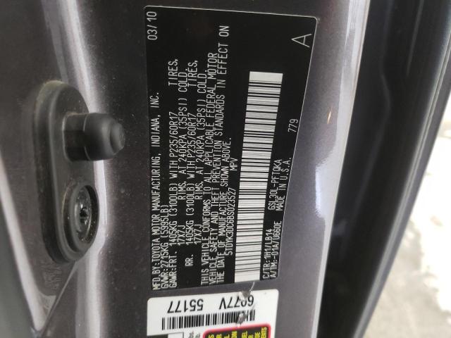Photo 10 from auction – 2011 TOYOTA SIENNA XLE with VIN 5TDYK3DC6BS023527
