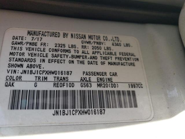 Photo 10 from auction – 2017 NISSAN ROGUE with VIN JN1BJ1CPXHW016187