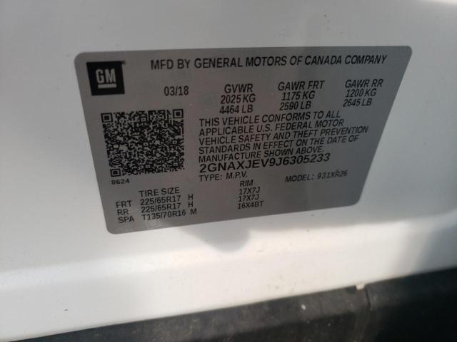 Photo 10 from auction – 2018 CHEVROLET EQUINOX LT with VIN 2GNAXJEV9J6305233