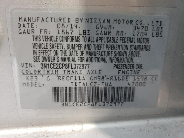 Photo 10 from auction – 2015 NISSAN VERSA NOTE with VIN 3N1CE2CP8FL372977