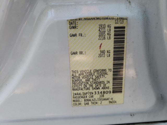 Photo 10 from auction – 2014 NISSAN ALTIMA 2.5 with VIN 1N4AL3AP7EN334809