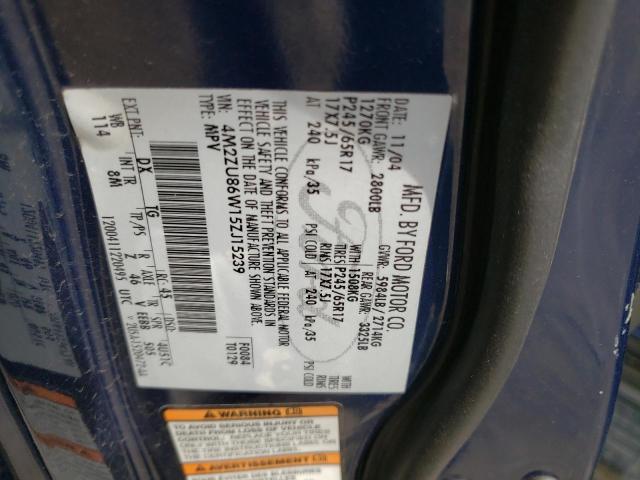 Photo 10 from auction – 2005 MERCURY MOUNTAINEE with VIN 4M2ZU86W15ZJ15239