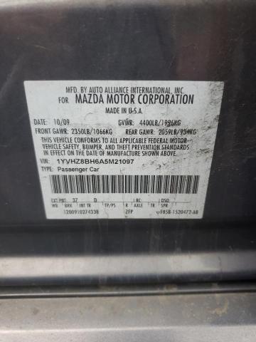 Photo 10 from auction – 2010 MAZDA 6 I with VIN 1YVHZ8BH6A5M21097