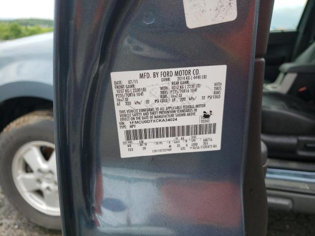 Photo 10 from auction – 2012 FORD ESCAPE with VIN 1FMCU0D7XCKA34024