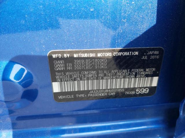 Photo 10 from auction – 2017 MITSUBISHI LANCER ES with VIN JA32U2FU8HU001855