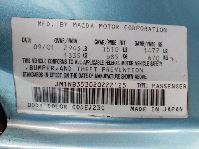 Photo 10 from auction – 2002 MAZDA MX-5 MIATA with VIN JM1NB353020222125