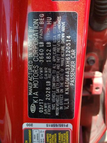 Photo 10 from auction – 2017 KIA RIO LX with VIN KNADM4A3XH6120514