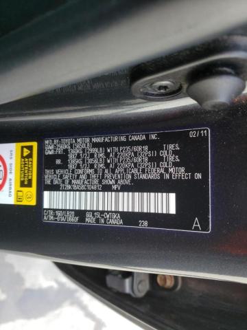 Photo 10 from auction – 2011 LEXUS RX 350 with VIN 2T2BK1BA5BC104812