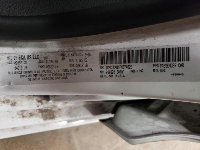 Photo 10 from auction – 2015 CHRYSLER 200 LIMITE with VIN 1C3CCCAB1FN674826