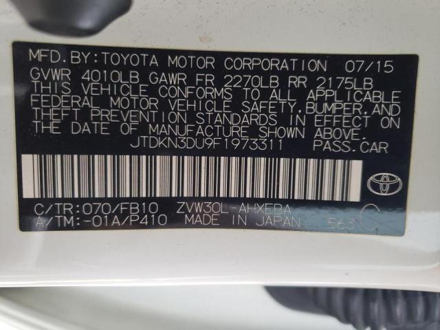 Photo 10 from auction – 2015 TOYOTA PRIUS with VIN JTDKN3DU9F1973311