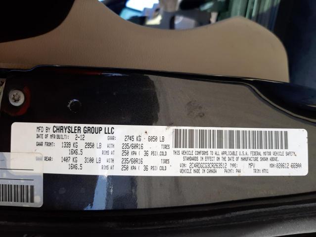 Photo 10 from auction – 2012 DODGE GRAND CARA with VIN 2C4RDGCG3CR263512