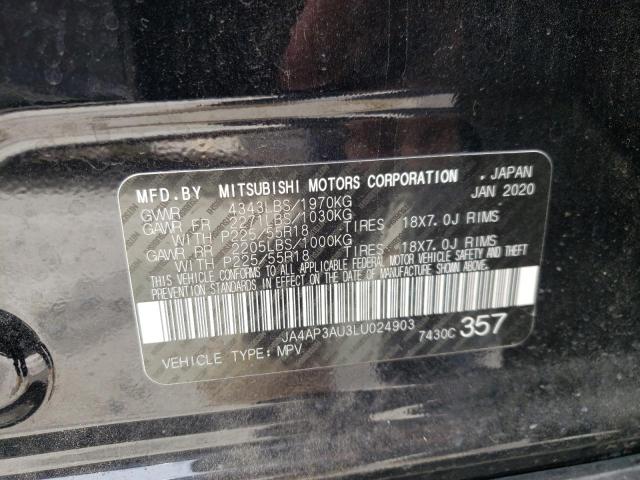 Photo 10 from auction – 2020 MITSUBISHI OUTLANDER with VIN JA4AP3AU3LU024903