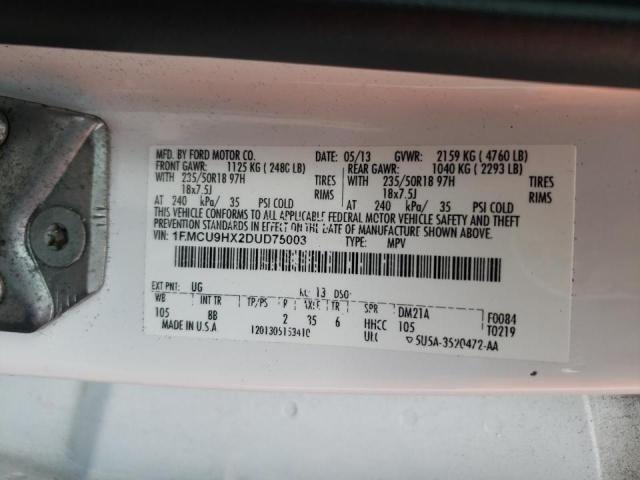 Photo 10 from auction – 2013 FORD ESCAPE SEL with VIN 1FMCU9HX2DUD75003