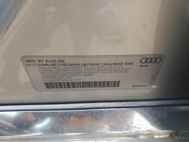 Photo 10 from auction – 2013 AUDI A8 QUATTRO with VIN WAUAGAFD0DN012137