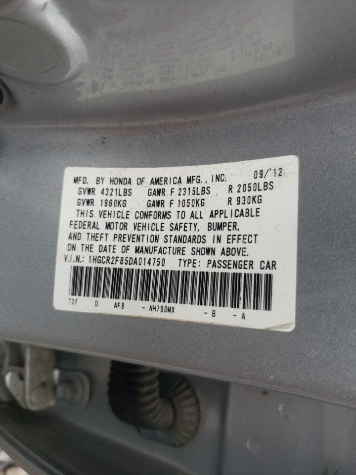 Photo 10 from auction – 2013 HONDA ACCORD EXL with VIN 1HGCR2F85DA014750