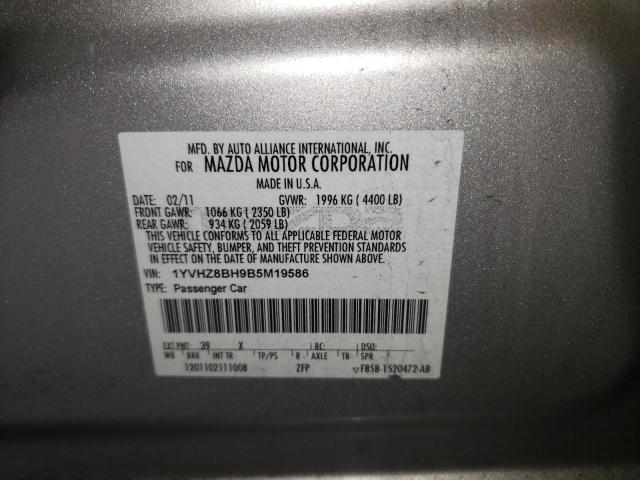 Photo 10 from auction – 2011 MAZDA 6 I with VIN 1YVHZ8BH9B5M19586