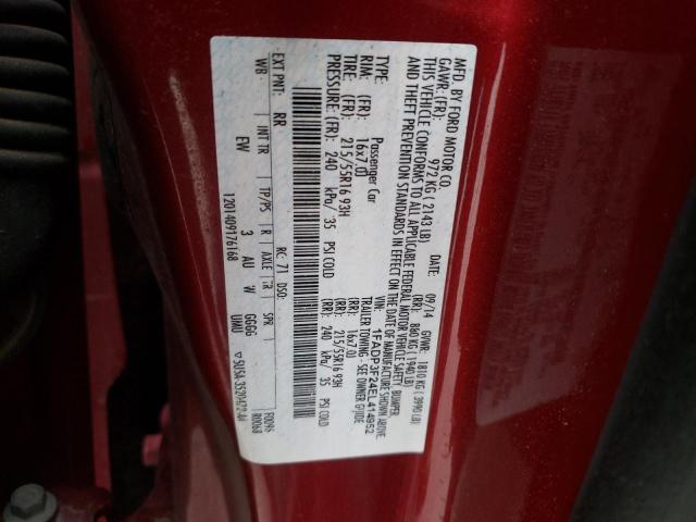 FORD FOCUS SE 2014 with VIN 1FADP3F24EL414952 - Photo from auction