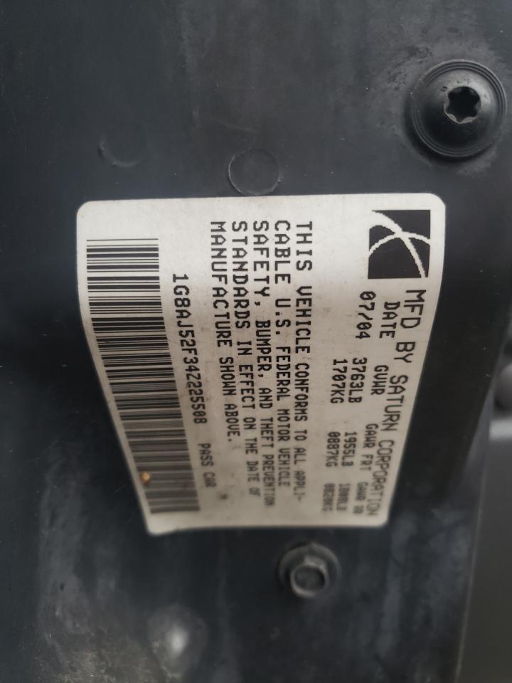 Zdjęcie 10 z aukcji – 2004 SATURN ION LEVEL z VIN 1G8AJ52F34Z225508