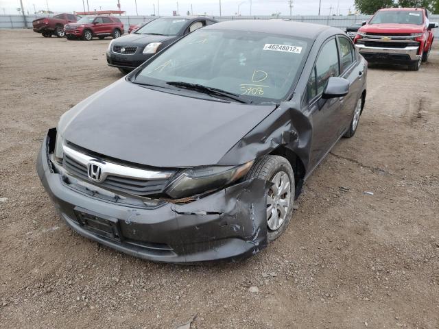 Photo 2 from auction – 2012 HONDA CIVIC LX with VIN 2HGFB2F51CH605908
