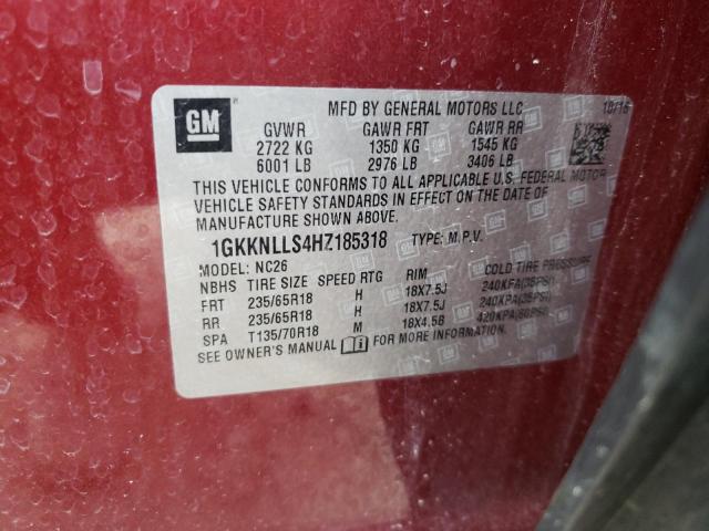 Photo 10 from auction – 2017 GMC ACADIA SLE with VIN 1GKKNLLS4HZ185318
