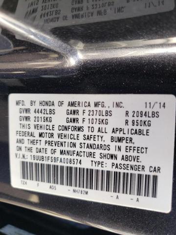 Photo 10 from auction – 2015 ACURA TLX TECH with VIN 19UUB1F59FA008574