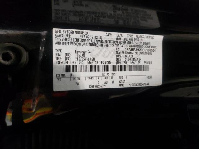 Photo 10 from auction – 2012 FORD FOCUS SEL with VIN 1FAHP3H29CL105554