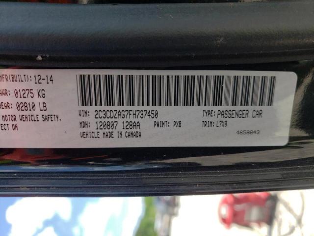 Photo 10 from auction – 2015 DODGE CHALLENGER with VIN 2C3CDZAG7FH737450