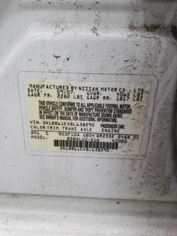 Photo 10 from auction – 2008 NISSAN SENTRA SE- with VIN 3N1BB61EX8L638290