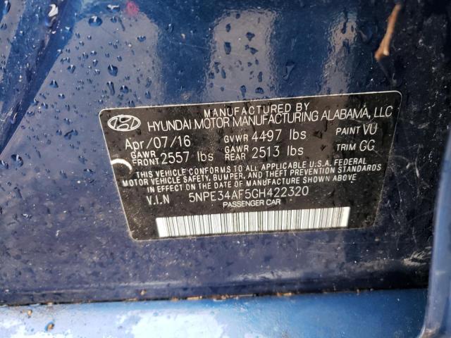 Photo 10 from auction – 2016 HYUNDAI SONATA SPO with VIN 5NPE34AF5GH422320