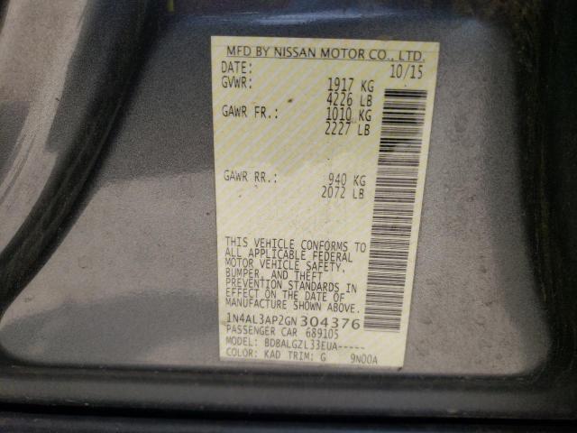 Photo 10 from auction – 2016 NISSAN ALTIMA 2.5 with VIN 1N4AL3AP2GN304376