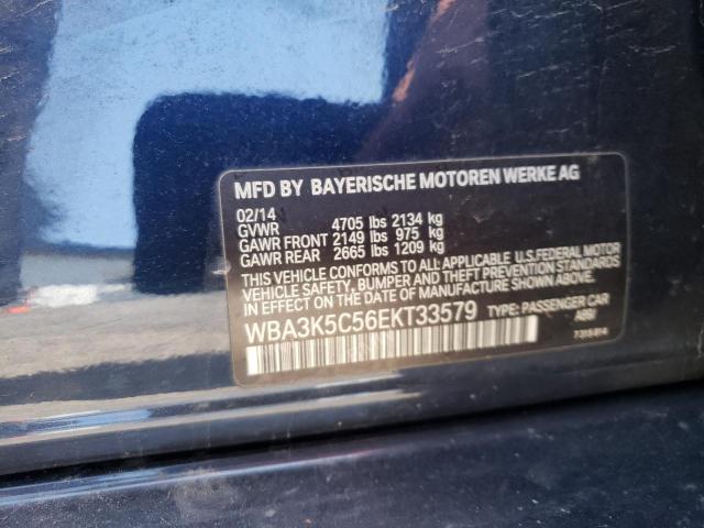 BMW 328 D XDRI 2014 with VIN WBA3K5C56EKT33579 - Photo from auction