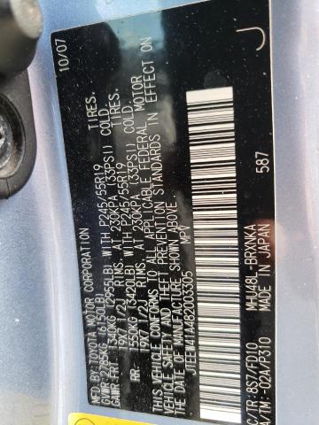 Photo 10 from auction – 2008 TOYOTA HIGHLANDER with VIN JTEEW41A482003305