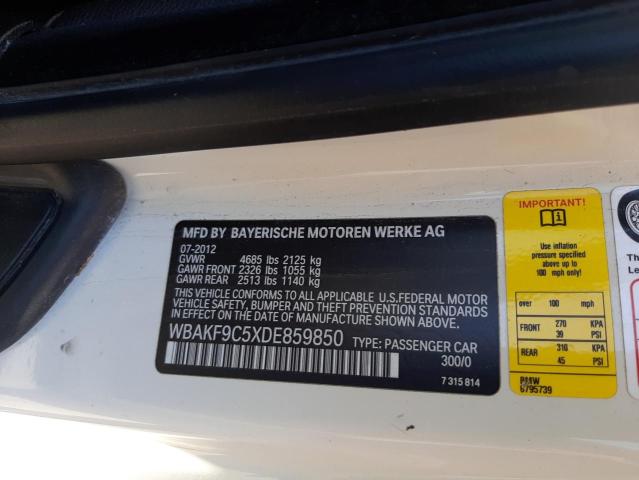 Photo 10 from auction – 2013 BMW 335 XI with VIN WBAKF9C5XDE859850