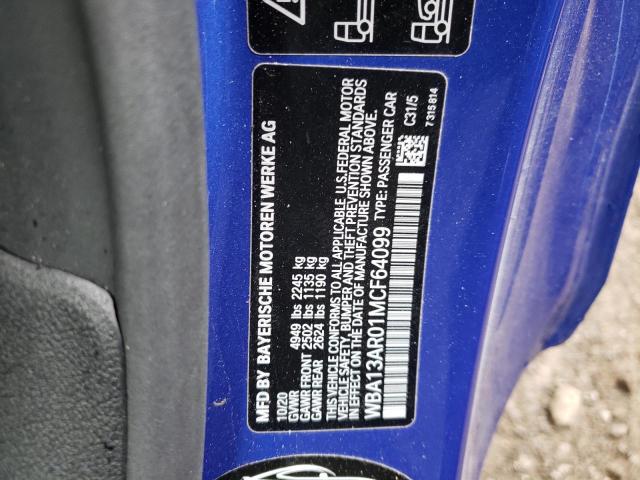 Photo 10 from auction – 2021 BMW M440XI with VIN WBA13AR01MCF64099