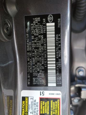 Photo 10 from auction – 2020 TOYOTA CAMRY LE with VIN 4T1C11AK2LU968125