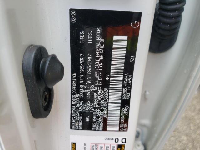 Photo 10 from auction – 2020 TOYOTA 4RUNNER SR with VIN JTEBU5JR9L5805523