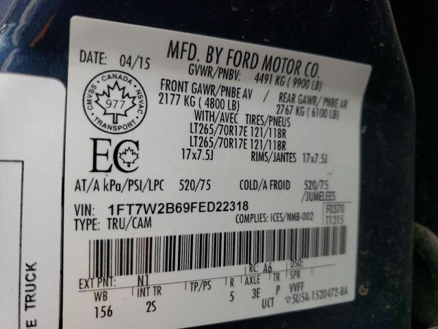 Photo 10 from auction – 2015 FORD F250 SUPER with VIN 1FT7W2B69FED22318
