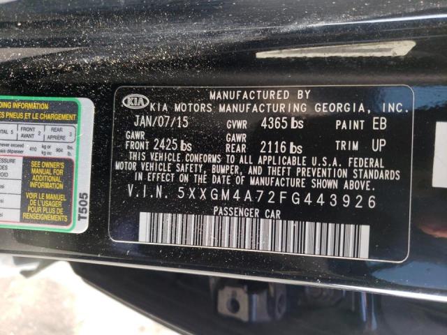 Photo 10 from auction – 2015 KIA OPTIMA LX with VIN 5XXGM4A72FG443926